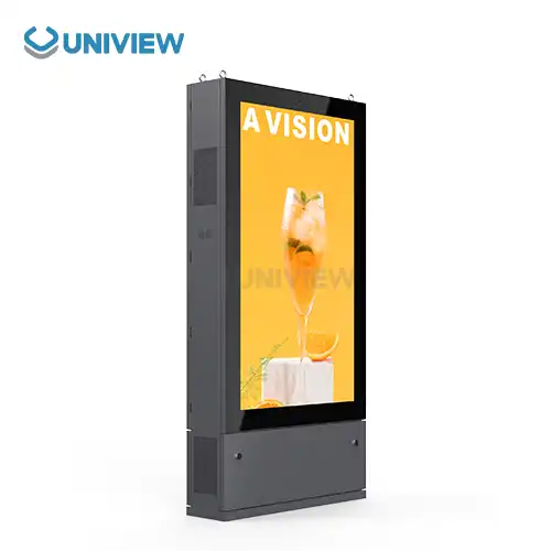 75 Inch Double Sided Outdoor Floor Stand Kiosk